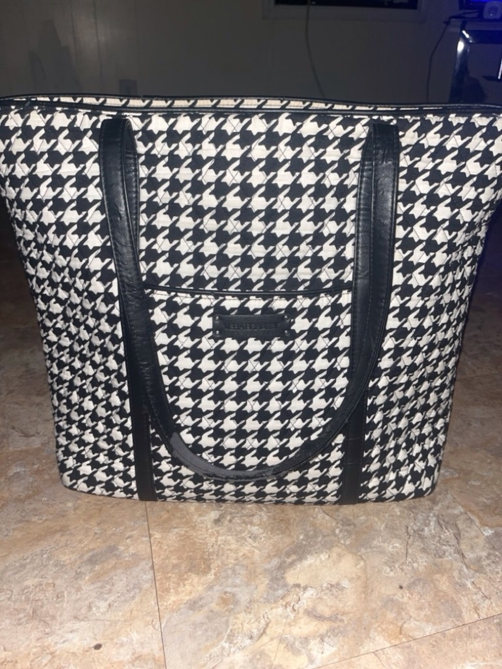 Vera Bradley Black & White Houndstooth Tote